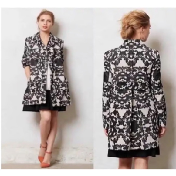 ANTHROPOLOGIE Leifnotes Hesa Cord Black Coat - Picture 1 of 11